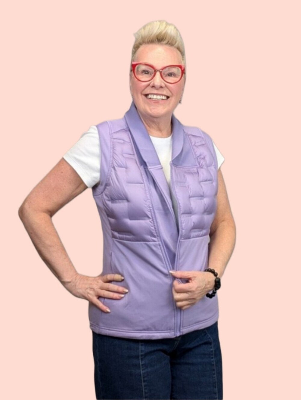 Levelwear Lavender Hybrid Puffer Vest – Women’s Large